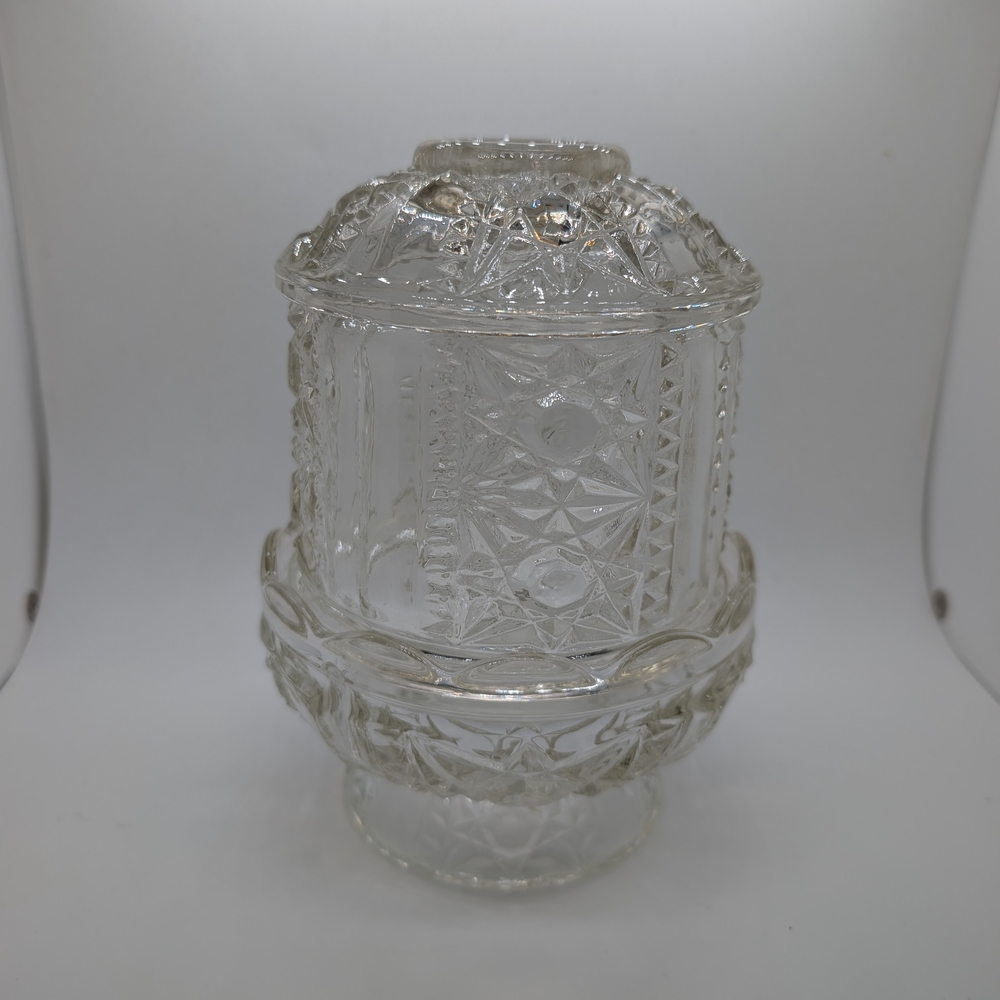 Elegant Clear Glass Decorative Jar